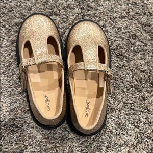 Cat & Jack Glittery Gold Dress Shoes